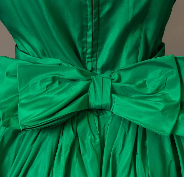 Back of dress with large bow detail